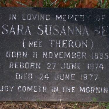 NEL Sara Susanna nee THERON 1895-1977