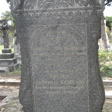 NICHOLSON Charles Shaw -19?? :: NICHOLSON Eustace Granville -1926