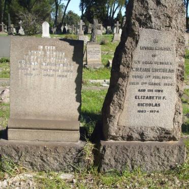 NICHOLAS William 1877-1924 &amp; Elizabeth F. 1883-1974 :: MARSHALL Frank 1886-1938