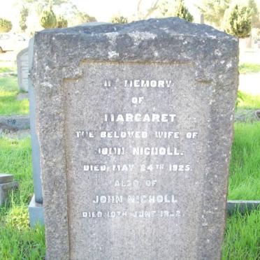 NICHOLL John -1952 &amp; Margaret -1925