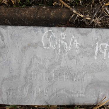 SCHOOR Cora, van 1917-1918