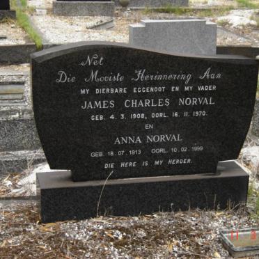 NORVAL James Charles 1908-1970 &amp; Anna 1913-1999