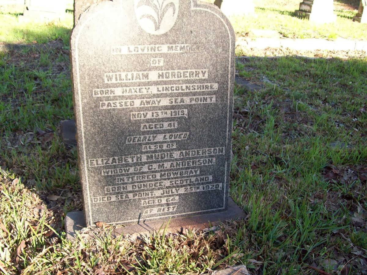 NORBERRY William -1919 :: ANDERSON Elizabeth Mudie -1920