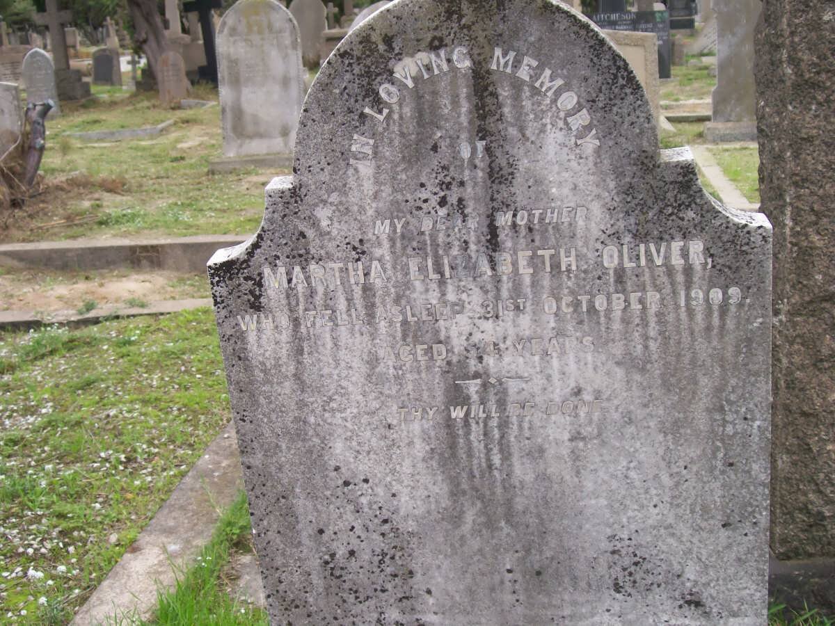 OLIVER Martha Elizabeth -1909