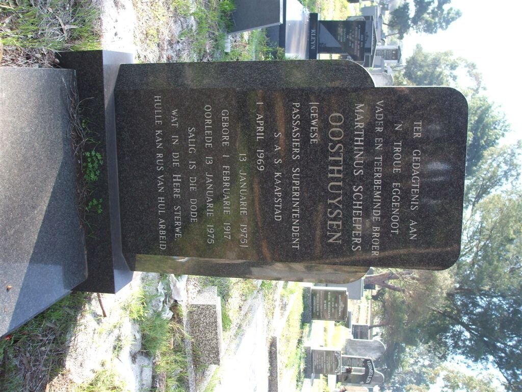 OOSTHUYSEN Marthinus Scheepers 1917-1975