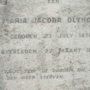 OLTHOFF Maria Jacoba 1831-1899