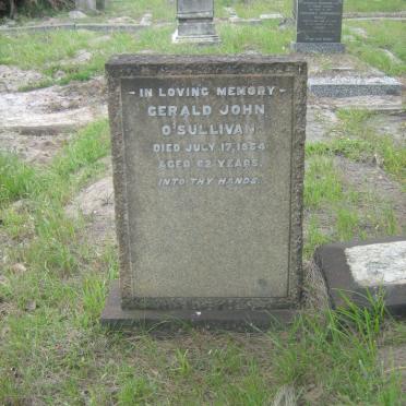 O'SULLIVAN Gerald John -1954