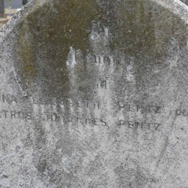 PENTZ Petrus Johannes -1910 &amp; Anna Elizabeth -1893