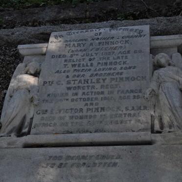 PINNOCK Thomas Wells -1918 &amp; Mary A. FULCHER -1937 :: PINNOCK C. Stanley -1914 :: PINNOCK E. Victor -1916