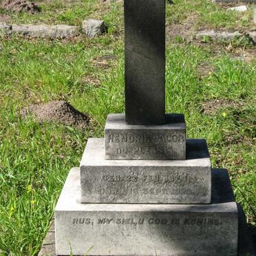 PLESSIS Hendrik Jacob, du 1874-1929