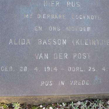 POST Alida Basson, van der 1914-1969