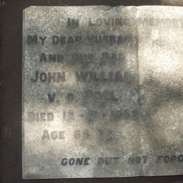 POEL John William, v.d. -1952