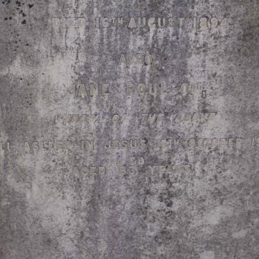 POULSON William 1816-1894 :: POULSON Jane -1904 