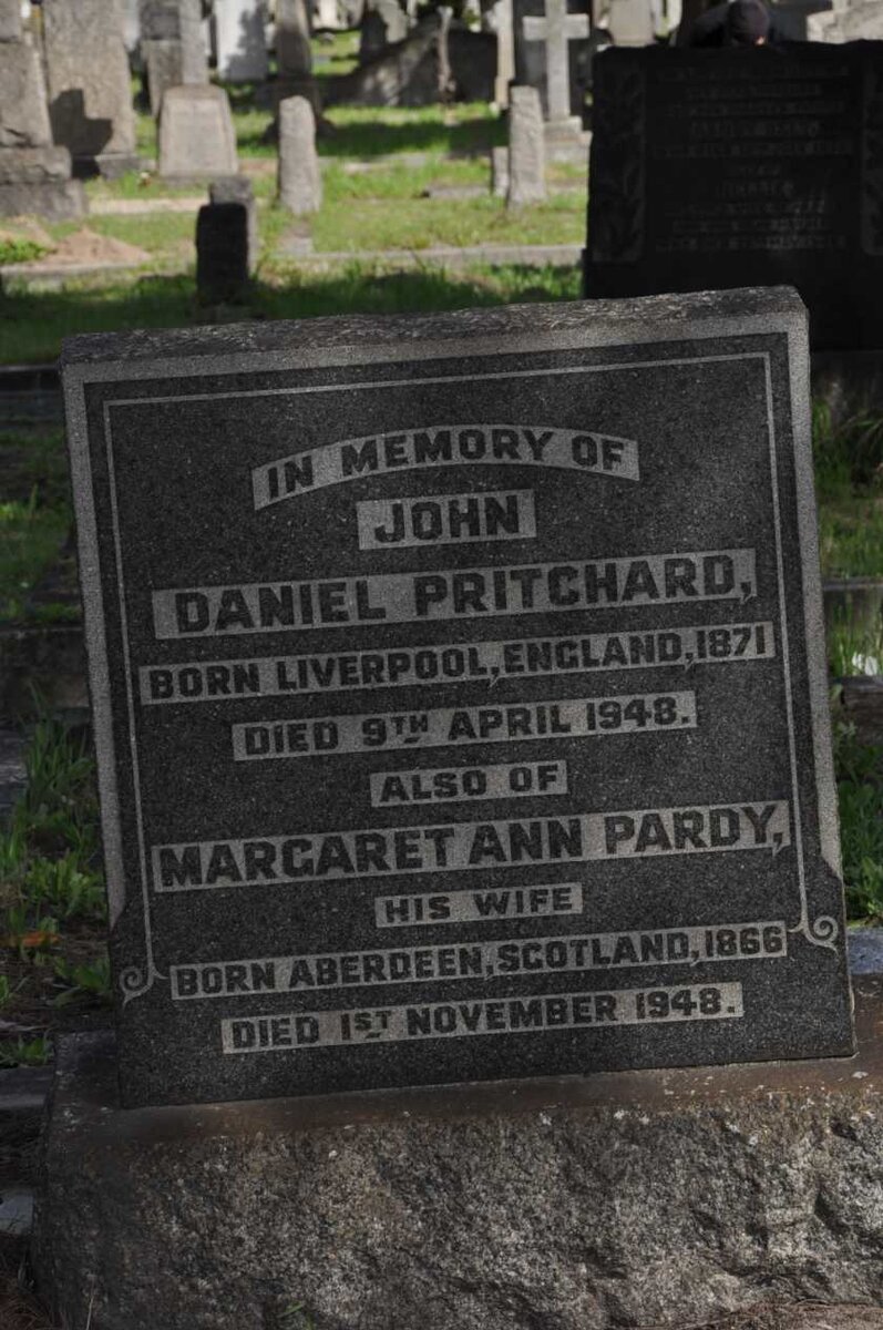 PRITCHARD Daniel 1871-1948 &amp; Margaret Ann PARDY 1866-1948