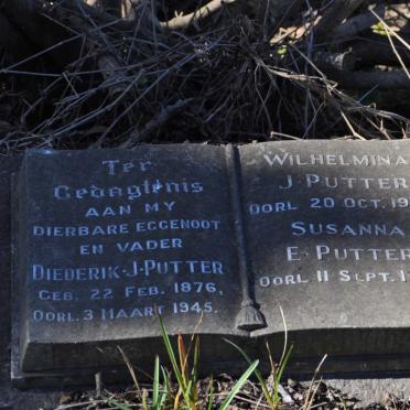 PUTTER Diederik J. 1876-1945 :: PUTTER Wilhelmina J. -1918 :: PUTTER Susanna E. -1942