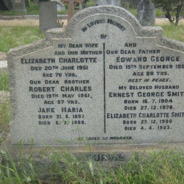 PURVIS Edward George -1953 &amp; Elizabeth Charlotte -1951 :: PURVIS Robert Charles -1961 :: PURVIS Jane Maria 1897-1989