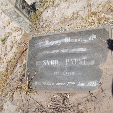 PAPST Sybil nee GREEN -1971