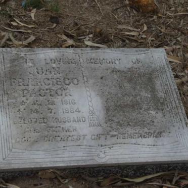 PASTOR Juan Francisco 1916-1984