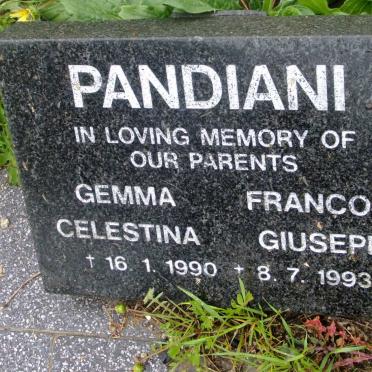 PANDIANI Franco Giuseppe -1993 &amp; Gemma Celestine -1990
