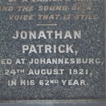 PATRICK Jonathan -1921