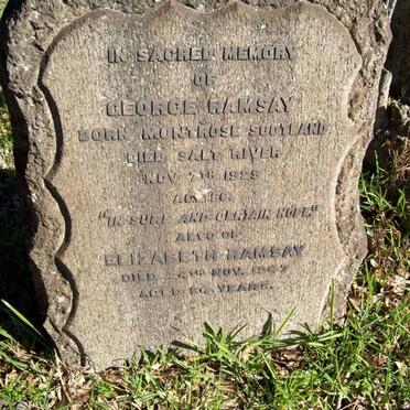 RAMSAY George -1929 &amp; Elizabeth -1947