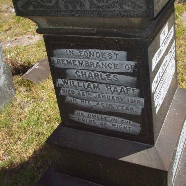 RAAFF Charles William -1918