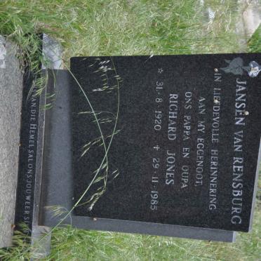 RENSBURG Richard Jones, Jansen van 1920-1985