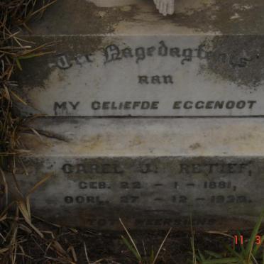 RETIEF Carel J. 1881-1930