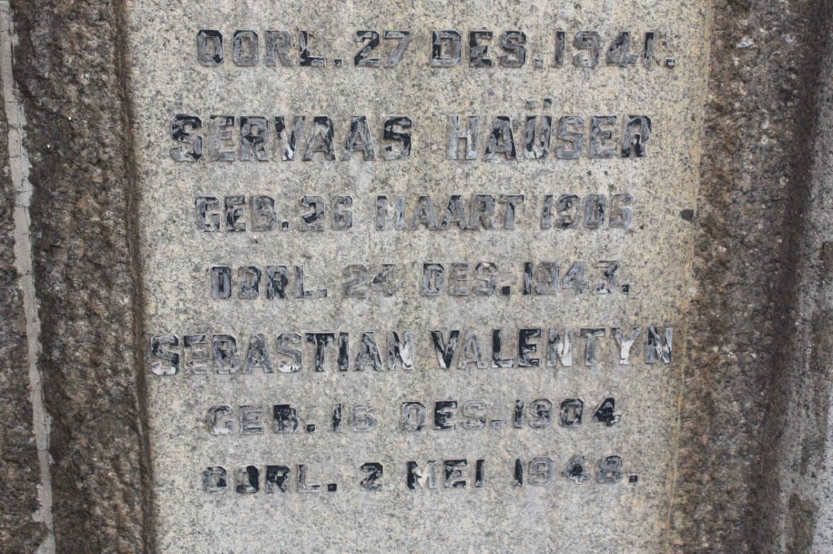 REENEN Servaas Hauser van 1906-1943 ::  VAN REENEN Sebastian Valentyn 1904-1948