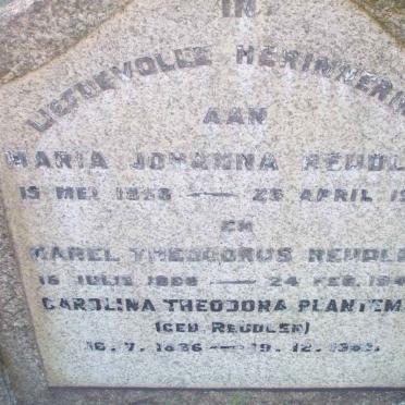 REUDLER Karel Theodorus 1865-1947 &amp; Maria Johanna 1858-194? :: PLANTEMA Carolina Theodora nee REUDLER 1886-1962 