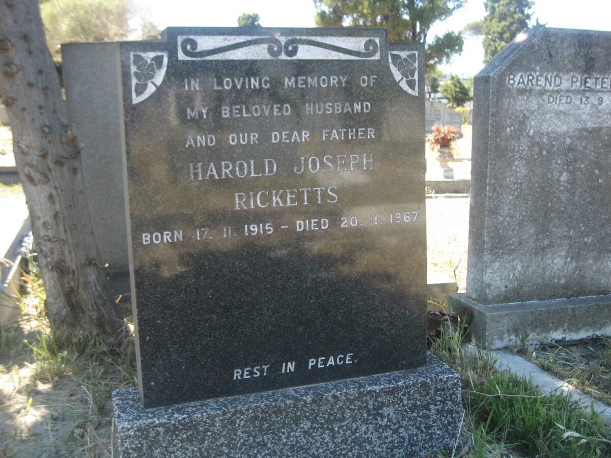 RICKETTS Harold Joseph 1915-1967