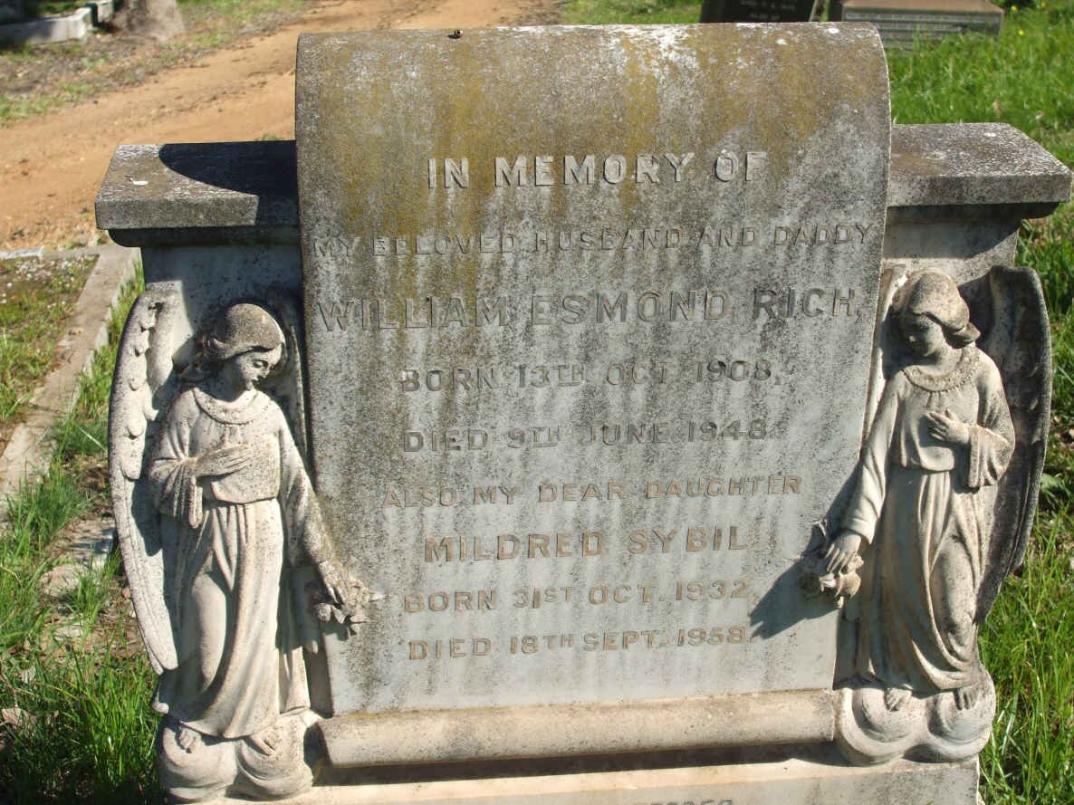 RICH William Esmond 1908-1948 :: RICH Mildred Sybil 1932-1958