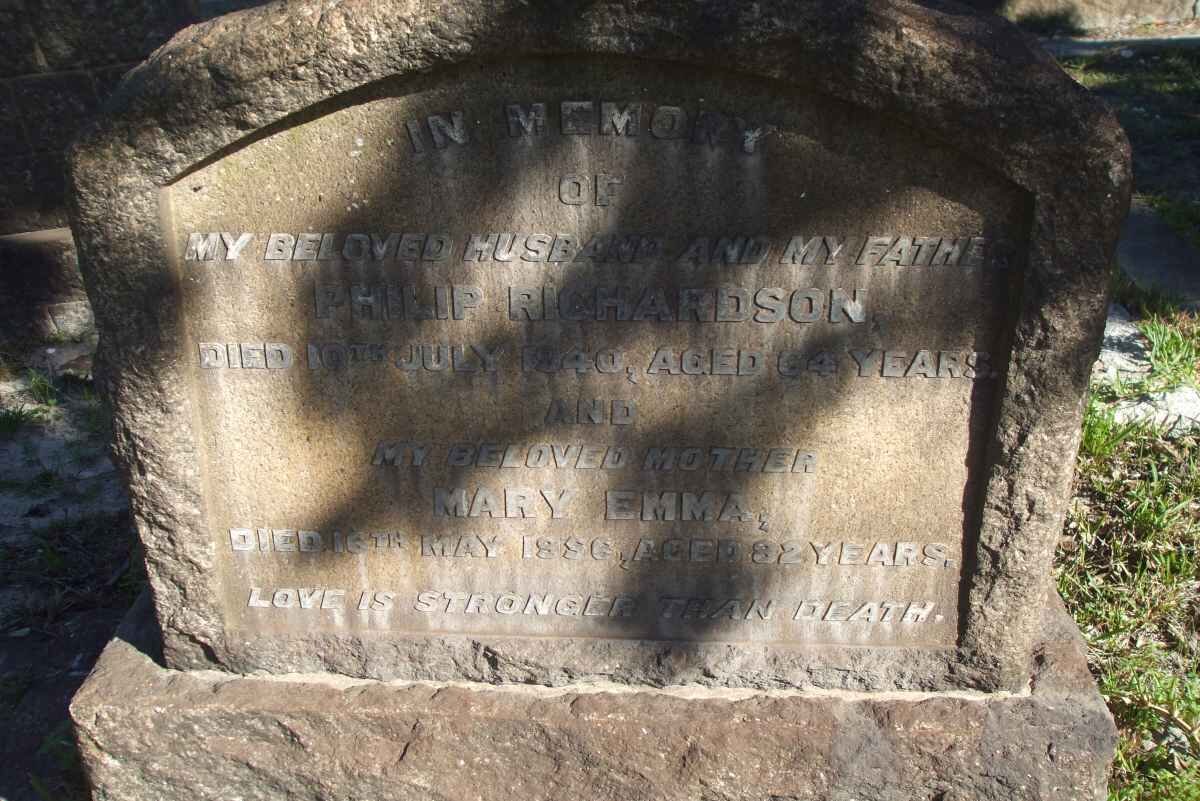 RICHARDSON Philip -1940 &amp; Mary Emma -1956