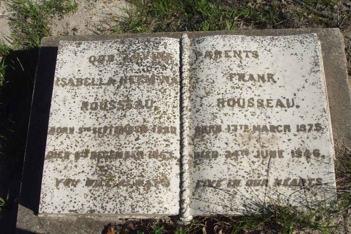 ROUSSEAU Frank 1875-1946 &amp; Isabella Hermina 1880-1953