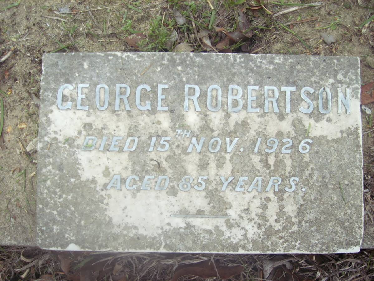 ROBERTSON George -1926