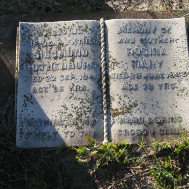ROTHENBURG Siegmund -1941 &amp; Rosina Maria -1945