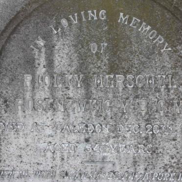 ROSENZWEIG Ridley Herschell -1910