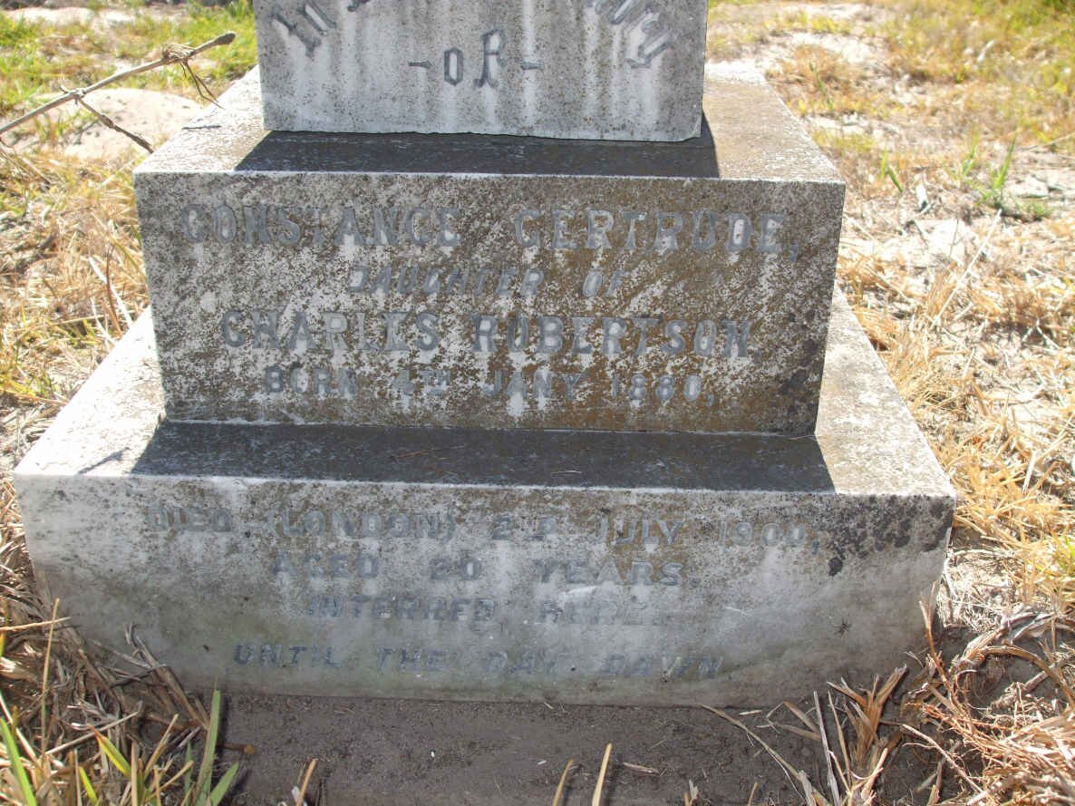 ROBERTSON Constance Gertrude 1880-1900