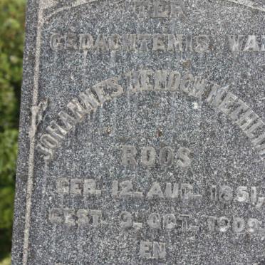 ROOS Johannes Henoch Neetling  1851-1909