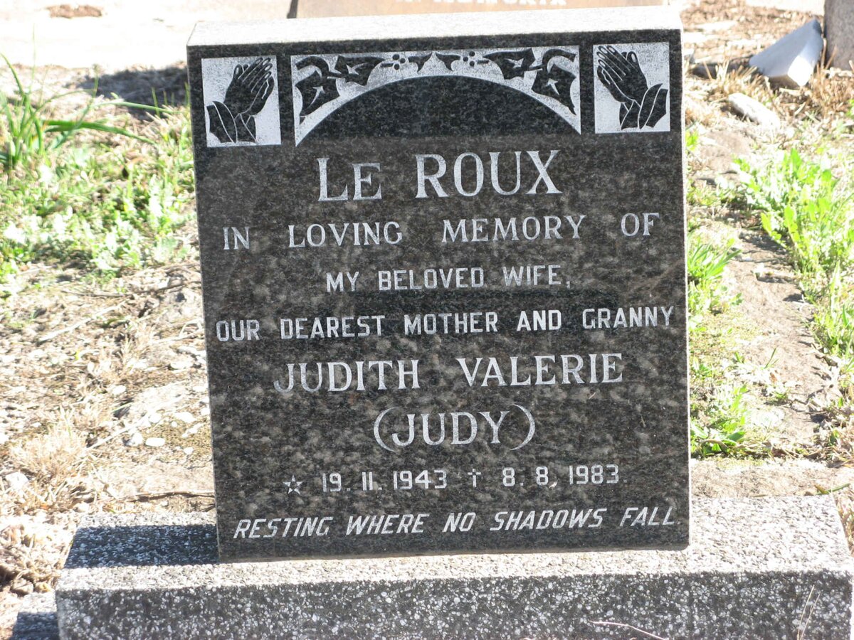 ROUX Judith Valerie, le 1943-1983