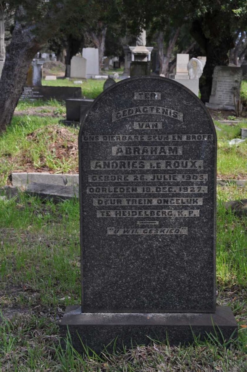 ROUX Abraham Andries, le 1905-1927