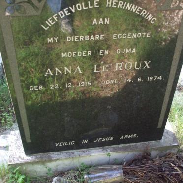 ROUX Anna, le 1915-1974