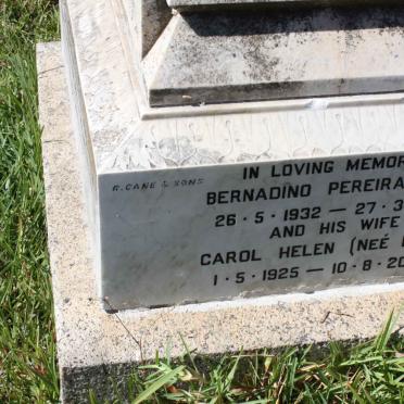 SILVA Bernadino Pereira, Da 1932-1999 &amp; Carol Helen ROSE 1925-2007