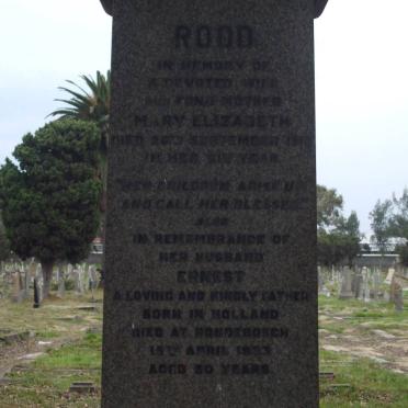 ROOD Ernest -1933 &amp; Mary Elizabeth -1916