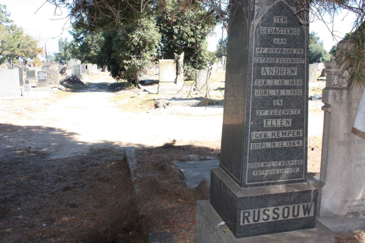 RUSSOUW Andrew 1896-1951 &amp; Ellen KEMPEN -1964