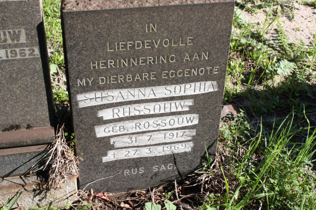 RUSSOUW Susanna Sophia nee ROSSOUW 1917-1969