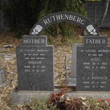 RUTHENBERG Alec 1920-1996 &amp; Miriam 1921-1991 :: WERNICH C.J. 1890-1970