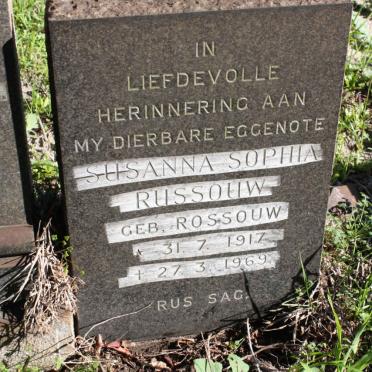 RUSSOUW Susanna Sophia nee ROSSOUW 1917-1969