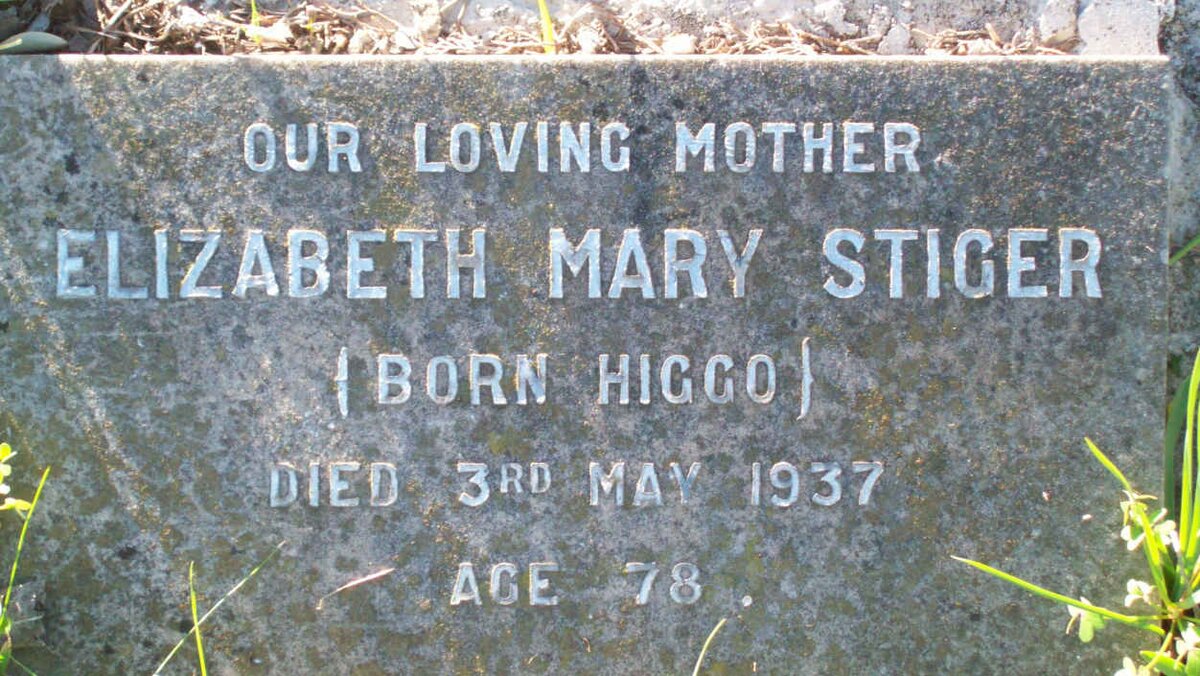 STIGER Elizabeth Mary nee HIGGO -1937
