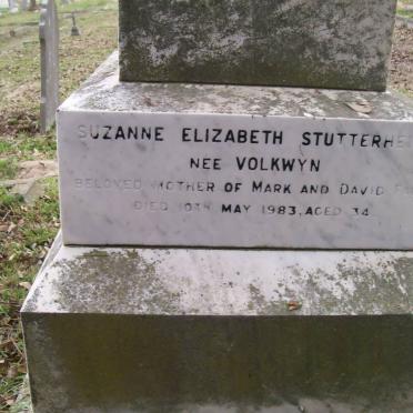 STUTTERHEIM Suzanne Elizabeth nee VOLKWYN -1983